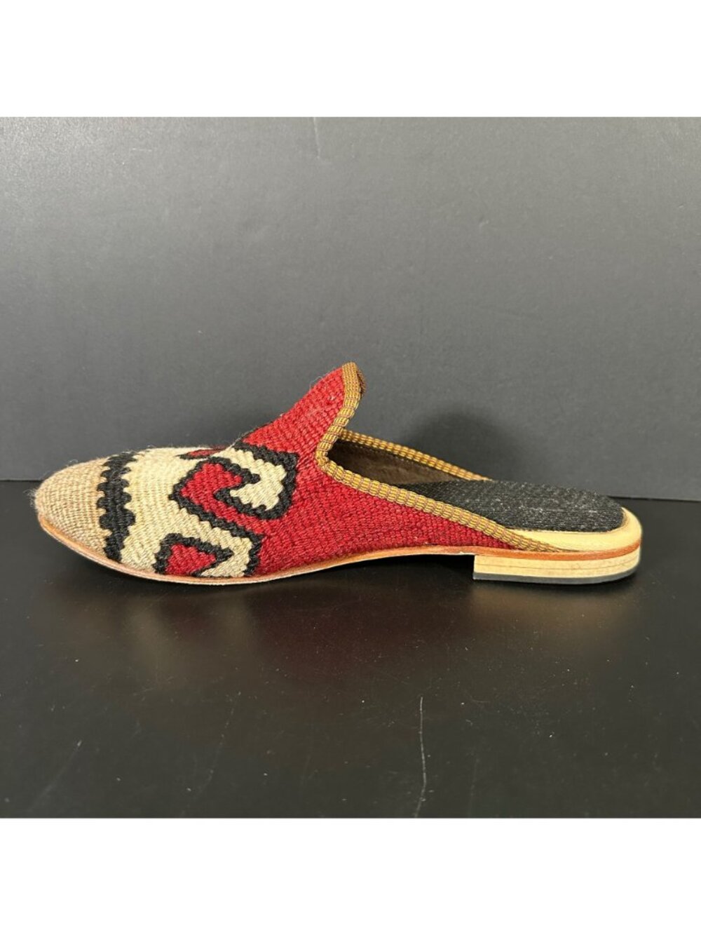 Vintage ARTEMIS Design Co Turkish KILIM MULES Handmade Slides EU Size 40 Unisex - Picture 3 of 16